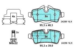 Klocki Hamulcowe Ceramiczne Mini (r56) (r57) (r58)