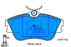 Klocki Hamulcowe Vw Przód T4 1,9-2,5 D 90-03 Ate