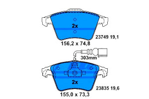 Klocki Hamulcowe Vw Przód Touareg 2,5-6,0 02-10 At