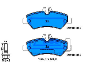 Klocki Hamulcowe Vw Tył Crafter 2,0-2,5 Tdi 06-16