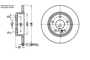Tarcze Hamulcowe 2szt Mercedes Tył W246 W176 1,5-2