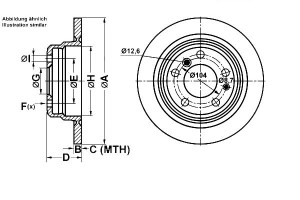 Tarcze Hamulcowe 2szt. Bmw 2500-3.3 (e3) 5 (e28) 6