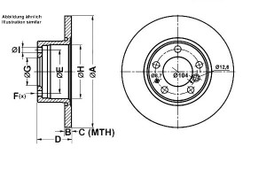 Tarcze Hamulcowe 2szt. Bmw 5 (e34) 1.8-2.5d 06.87-