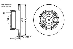 Tarcze Hamulcowe 2szt. Bmw 7 (e38) 8 (e31) 2.5d-5.