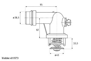 Termostat Bmw E36 E46 105c Wahler