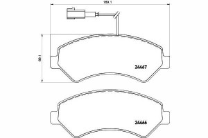 Klocki Hamulcowe Fiat Przód Ducato 06- Ład 2000kg