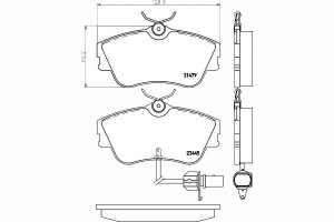 Klocki Hamulcowe Vw Przód T4 09 90 15 Textar