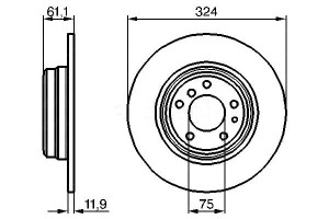 Tarcze Hamulcowe 2szt Bmw Tył E38 94- Bosch