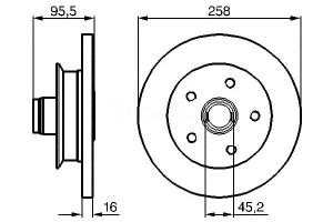 Tarcze Hamulcowe 2szt Vw Przód T2 85-92 Bosch