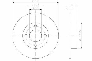 Tarcze Hamulcowe 2szt Vw Przód A80 100 Textar