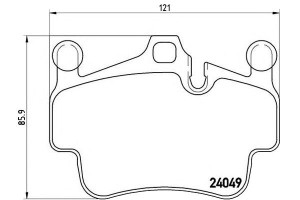 Klocki Hamulcowe Porsche 911 (997) 04- Tył Brembo