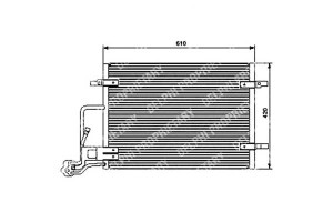 Skraplacz Klimatyzacji Vw Passat 00-05 1,6-2,8 Del