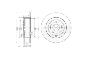 Tarcze Hamulcowe 2szt Hyundai Santa Fé Ii 2.2d/2.7