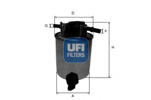 Filtr Paliwa Infiniti Q70 3.0d 13- Ufi