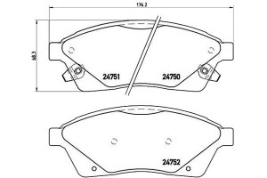 Klocki Hamulcowe Cadillac Srx 09- Przód Brembo