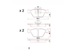 Klocki Hamulcowe Bmw 3 E46 99-05 Zimmermann