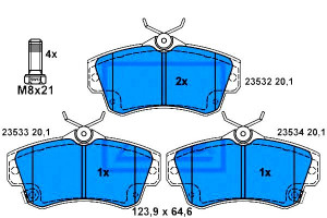Klocki Hamulcowe Chrysler Pt Cruiser 1.6-2.4 06.00
