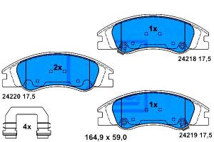 Klocki Hamulcowe Kia Cerato 1.5d-2.0d 03.04- Ate