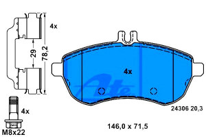 Klocki Hamulcowe Mercedes Przód W204 C180-300 Bez