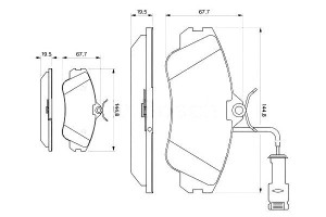 Klocki Hamulcowe Vw Przód A80 100 200 82-95 Z Czuj