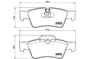 Klocki Hamulcowe Mercedes W164 Ml-klasa 05- Tył Br