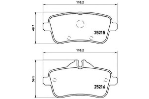 Klocki Hamulcowe Mercedes W166 Ml-klasa 11- Tył Br