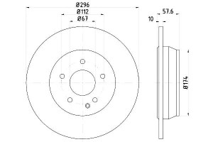Tarcze Hamulcowe Hella Pagid A6394230112 639423011