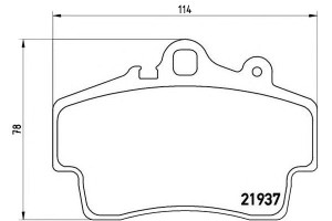 Klocki Hamulcowe Porsche Boxster 986 96-04 Brembo