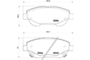 Klocki Hamulcowe Toyota Avensis 10- Przód Brembo
