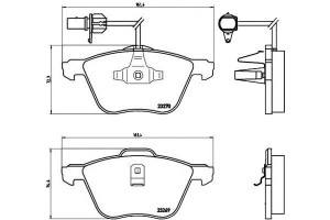 Klocki Hamulcowe Vw T4 98- Z Czuj. Koła 16 Brembo