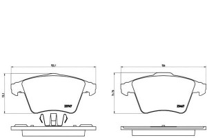 Klocki Hamulcowe Vw T5 03- Koła 17 Brembo