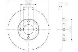 Tarcze Hamulcowe Mintex 8a0615301a 8a0615301e