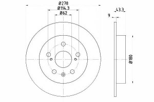 Tarcze Hamulcowe 2szt Suzuki Tył Sx4 1,5-2,0 Ddis