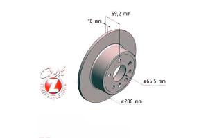 Tarcze Hamulcowe 2szt Opel Vectra B 95-02 Tył Zimm
