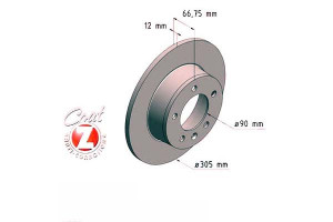 Tarcze Hamulcowe 2szt Renault Master 00-10 Tył Zim