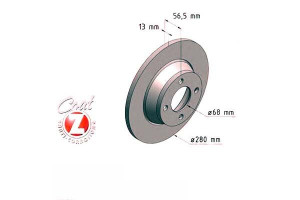 Tarcze Hamulcowe 2szt Audi 80 92-96 Zimmermann