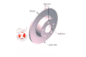 Tarcze Hamulcowe 2szt Alfa Romeo 156 97-02 Tył Zim