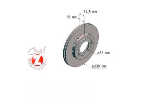 Tarcze Hamulcowe 2szt Vw Polo 95-01 Went. Zimmerma