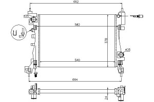 Chłodnica Silnika Opel Adam Corsa D Corsa E 1.2-1.