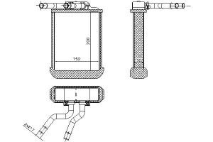 Nagrzewnica (152x200x36) Mercedes M (w163) 2.3-5.4