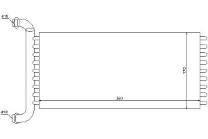 Nagrzewnica (360x170x42) Mercedes Viano (w639) Vit