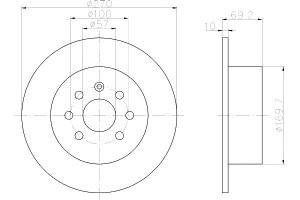 Tarcze Hamulcowe Mintex 93182288 569209 90512909 D