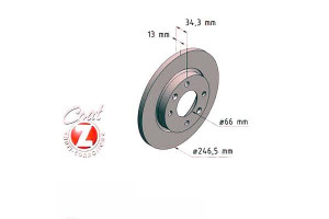 Tarcze Hamulcowe 2szt Peugeot 206 98- Zimmermann