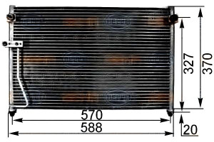 Skraplacz Klimatyzacji Mazda 626 98-02 Hella