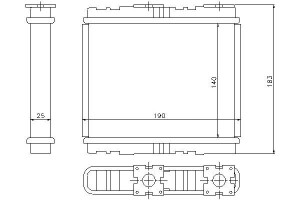 Nagrzewnica (140x190x25) Nissan Almera I Maxima Ii