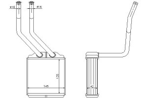 Nagrzewnica (145x135x42) Ford Transit Transit Tour