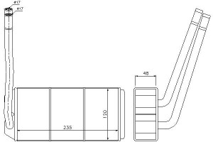 Nagrzewnica (235x120x48) Land Rover Freelander 1.8