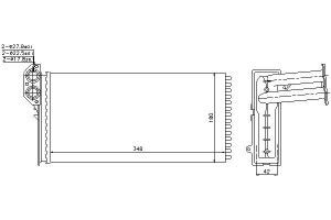 Nagrzewnica (345x181x42) Mercedes Sprinter 2-t (90