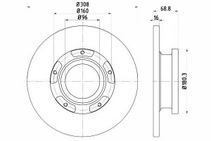 Tarcze Hamulcowe 2szt Ford Tył Transit 2,2 Tdci 13