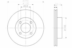 Tarcze Hamulcowe 2szt Vw Przód A80 1,8- Textar